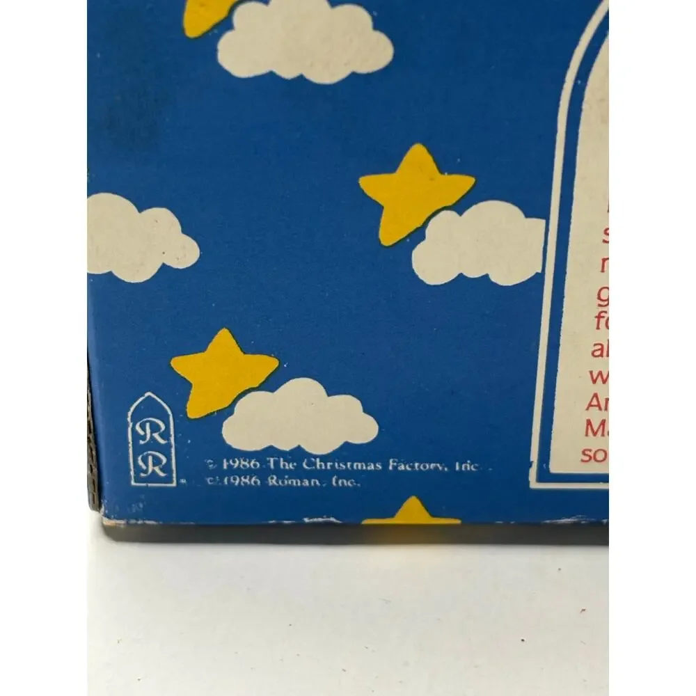 Vntg Ceramic Candle Climbers Angels 4 New in Original Box Marshmallow Angel 1986